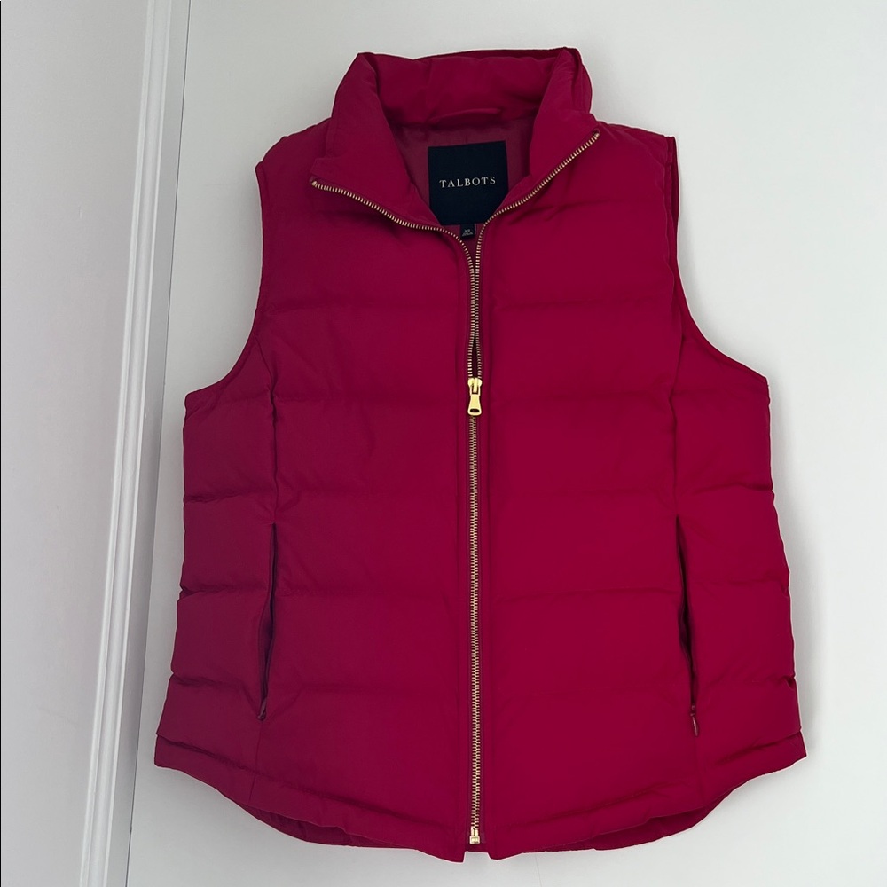 Talbots Women's Vibrant Berry Quilted Vest